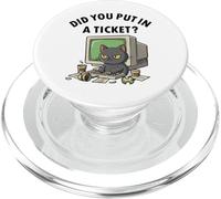 Moody cat helpdesk ticket system it support humor PopSockets PopGrip for MagSafe