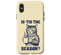 Moody Cat Is Tis The Season Funny Anti Fall Vibe Case for iPhone X/XS