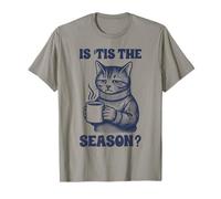Moody Cat is Tis The Season Funny Anti Fall Vibe T-Shirt