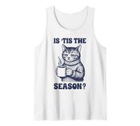 Moody Cat is Tis The Season Funny Anti Fall Vibe Tank Top