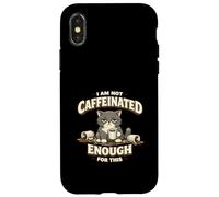 Moody Cat Not Caffeinated Enough Funny Coffee Case for iPhone X/XS
