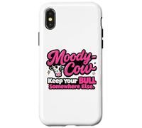 Moody Cow Keep Your Bull Somewhere Else Funny Sarcastic Case for iPhone X/XS