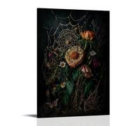 Moody Decor Vintage Botanical Floral Wall Art Victorian Gothic Dark Academia Rustic Antique Wall Decor Aesthetic Room Art Prints Retro Plant Oil Paintings Prints 12x18inch(30x45cm)
