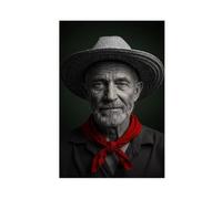 Moody Farmer Portrait Canvas Poster Wall Art Decor Print Picture Paintings for Living Room Bedroom Decoration 20x30inch(50x75cm)