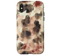 Moody Ginkgo Leaves Abstract Botanical in Autumn Tones Case for iPhone X/XS