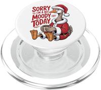 Moody Goose Christmas Santa Suit Coffee Humor Art PopSockets PopGrip for MagSafe