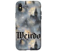 Moody Grey Dark Trees Classic Gothic Castle Clouds Weirdo Case for iPhone X/XS