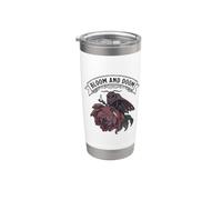Moody Moth Bloom & Doom Gothic Elegance Vintage Style Stainless Steel Insulated Tumbler