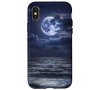 Moody Ocean Night Sky Moon Aesthetic Phone Accessory Case for iPhone X/XS