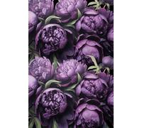 Moody Purple Peony Notebook - Elegant Floral Diary for Writing, Thoughts, and Ideas: A Stylish 6x9 Lined Journal with 201 Pages