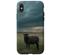 Moody Sheep Field Dark Sky Aesthetic Phone Accessory Case for iPhone X/XS
