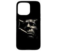 Moody Smoking Man Face Cigarette Portrait Vibe Case for iPhone 15 Pro Max