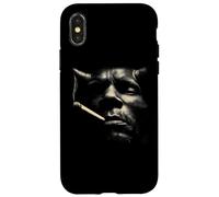 Moody Smoking Man Face Cigarette Portrait Vibe Case for iPhone X/XS