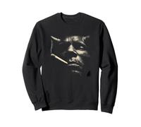 Moody Smoking Man Face Cigarette Portrait Vibe Sweatshirt