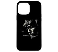 Moody Smoking Man Portrait Minimalist Cigarette Smoke Case for iPhone 13 Pro Max
