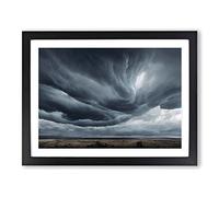 Moody Storm Clouds H1022 Framed Print for Living Room Bedroom Home Office Décor, Wall Art Picture Ready to Hang, Black A4 Frame (34 x 25 cm)