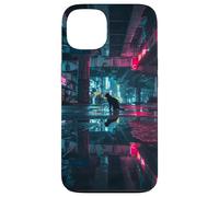 Moody Tokyo Urban Cyberpunk Night Cityscape Cat Case for iPhone 13