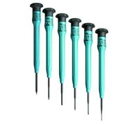 Moody Tools 58-0316 6-Piece Fixed ESD-Safe Short Slotted Screwdriver Set