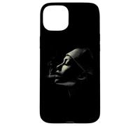 Moody Woman Smoking Profile Dark Noir Aesthetic Case for iPhone 15 Plus