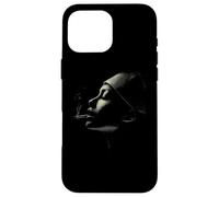 Moody Woman Smoking Profile Dark Noir Aesthetic Case for iPhone 16 Pro Max
