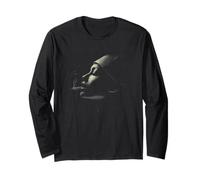 Moody Woman Smoking Profile Dark Noir Aesthetic Long Sleeve T-Shirt