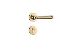 MOOEDJKL Golden Door Lock Indoor Bedroom French Magnetic Silent Door Lock Light Luxury Room Door Handle Household Split Wooden Door Lock(A magnetic 35-50mm)