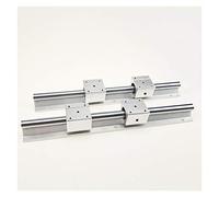MOOEDJKL Professional 2pcs SBR12 300 400 500 600 800 1000 1200 1300 1500mm Fully Supported Linear Rail Slide Shaft Rod with 4Pcs SBR12UU Bearing Block(400mm)