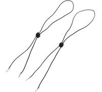 Mooff 2-Pack Windproof Hat Clips - Adjustable Durable Nylon Hat Strap with Secure Clips for Fishing, Boating and Outdoor Activities, Black Non-Slip Cord Fastener for Hats in High Winds