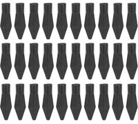 Mooff 25Pcs Small Game Arrow Heads, Black Soft Rubber Practice Arrowhead Safety Glue On Target Arrow Tips for Shooting Practice Hunting Game Arrows and Parts