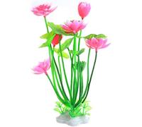 Mooff Artificial Water Plants, Aquatics Grass Flower Simulation Plastic Artificial Lotus Fish Tank Ornament Aquarium Décor