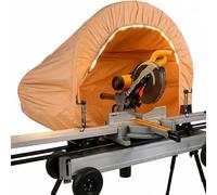 MOOFI Lighted Miter Saw Dust Collection Hood, Dust Solution for Miter Saws,Come with Accessory Holes, Storage Bag, Khaki