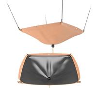 MOOFI Roof Ceiling Leak Drip Diverter Tarp Heavy Duty Ceiling Leak Diverter -Drain Tarp Khaki (10' x 10')