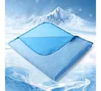 MOOFUN Cooling blanket-Queen size 203 * 228 cm Q-max >0.46 Arc-Chill Technology cooling blankets hot sleepers night sweats hot flashes cool thin soft lightweight breathable machine washable-Blue