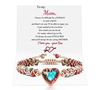 MOOGEEN Handmade Bead Bracelets for Women, Gifts for Granddaughter, Daughter, Mother, Best Friend, Best Friend, Best Sister, Jasper, Heart Bracelets, Boho, Natural Stone, Colorful Beads, 6 to 11