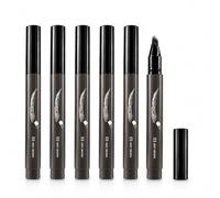MooGlamor 6 Piece Taupe Microblading Eyebrow Pencil Set, Multi-Prong Brow Pencil, Long-Lasting Waterproof Eyebrow Pencil for Daily Makeup