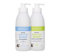 MooGoo Natural Milk Shampoo & Cream Conditioner Pack - For Itchy, Dry, Sensitive Scalps Prone to Eczema & Psoriasis - Sulphate-Free, Silicone-Free, Paraben-Free - 2x 16.9 fl oz