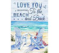 Moohue Needlework Kits 14ct Cross Stitch Kits Stamped for Adults Printed Cross Stitch Kits for Beginners(Beautiful sea)