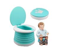 MooieBaby's Foldable Children's Toilet, Multifunctional Practice Toilet, Carry Potty Portable Potty (Green)
