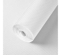 MooiFun Drawer Liners, Waterproof Shelf Liner, Anti-Slip Non-Adhesive BPA Free Kitchen Cupboard Cabinet Liner Refridge Fridge Mats Sink Protector Strong Durable for Home Office (White/60cm×600cm)