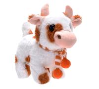 Mooing Cow Plush - Battery Operated Nodding Head Toy, Sound Interactive Animal, Educational Learning Companion | Kids Boys Girls Play Fun Gift Birthday Party Farm Animal Lover Interactive