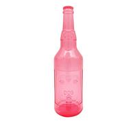 Mooipur Beer Bottle Dog Toy for Chewing, Teething, and Interactive Fun, TPR Chew Puppy Toy, Durable & Safe, Dog Squeak Toy (Red,L-No Ball)