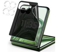 MOOISVS for Motorola Razr 50 Ultra Privacy Screen Protector[Not Glass](2packs)+Tempered Glass Camera Lens Protector(2packs),Flexible TPU Film, Anti-Spy Outside Screen Protector For Moto Razr 50 Ultra.