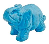 mookaitedecor 1.5 Inches Elephant Crystal Statue Mini Pocket Stone Figurine
