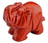 mookaitedecor 1.5 Inches Elephant Crystal Statue Mini Pocket Stone Figurine