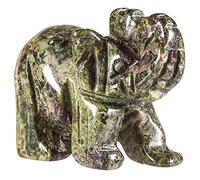 mookaitedecor 1.5 Inches Natural Elephant Crystal Ornament Figurine