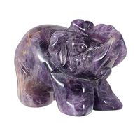 mookaitedecor 1.5 Inches Natural Elephant Crystal Ornament Figurine