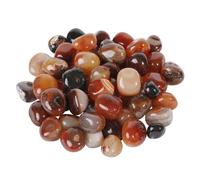 mookaitedecor 1lb/460g Agate Tumble Stones and Crystals Bulk Reiki Healing Agate Crystal Gift Irregular Rocks Small Red Decorative Stones for Vase Plant Pot Fish Tank Bonsai Decor Stones for Crafting