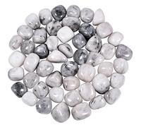 mookaitedecor 1lb/460g Black Rutilated Quartz Tumble Stones and Crystals Bulk Irregular Rocks Decorative Stones for Plant Pot Fish Tank Vase Bonsai Home Decor Reiki Healing Crystals