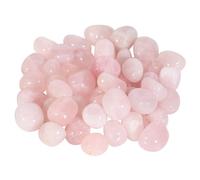 mookaitedecor 1lb/460g Rose Quartz Tumble Stones and Crystals Bulk Irregular Small Pink Decorative Stones for Vase Plant Pot Fish Tank Bonsai Decor Reiki Healing Stones for Crafting Aromatherapy