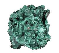 mookaitedecor 201-300g Natural Malachite Crystal Cluster Geode Stone Mineral Specimen for Desk Decor, Green Healing Crystal Gift for Collectors, Small Raw Crystal Ornament Rock for Collection Display